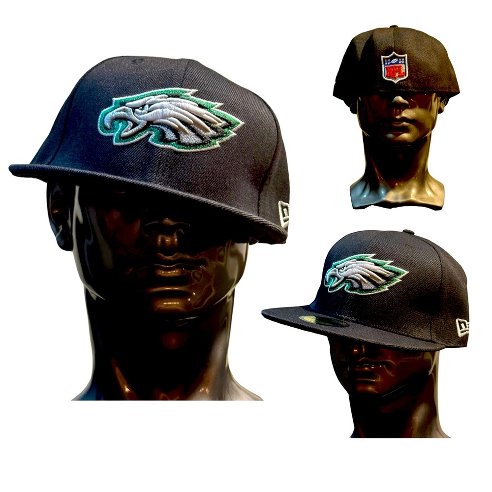 Philadelphia Eagles New Era 59Fifty Fitted Cap Black Baseball Hat NFL